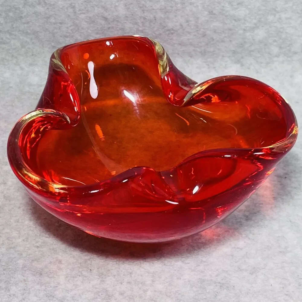 Vintage Murano‎ Art Glass Bowl Ashtray Trinket Dish 6